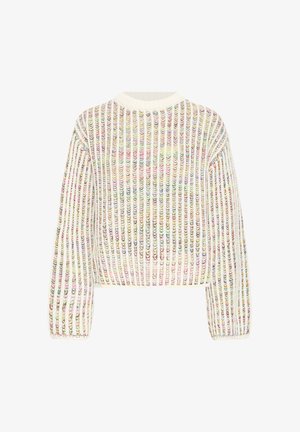 ICHI, IHANILA LS - Striktrøje - cloud dancer w multicolor