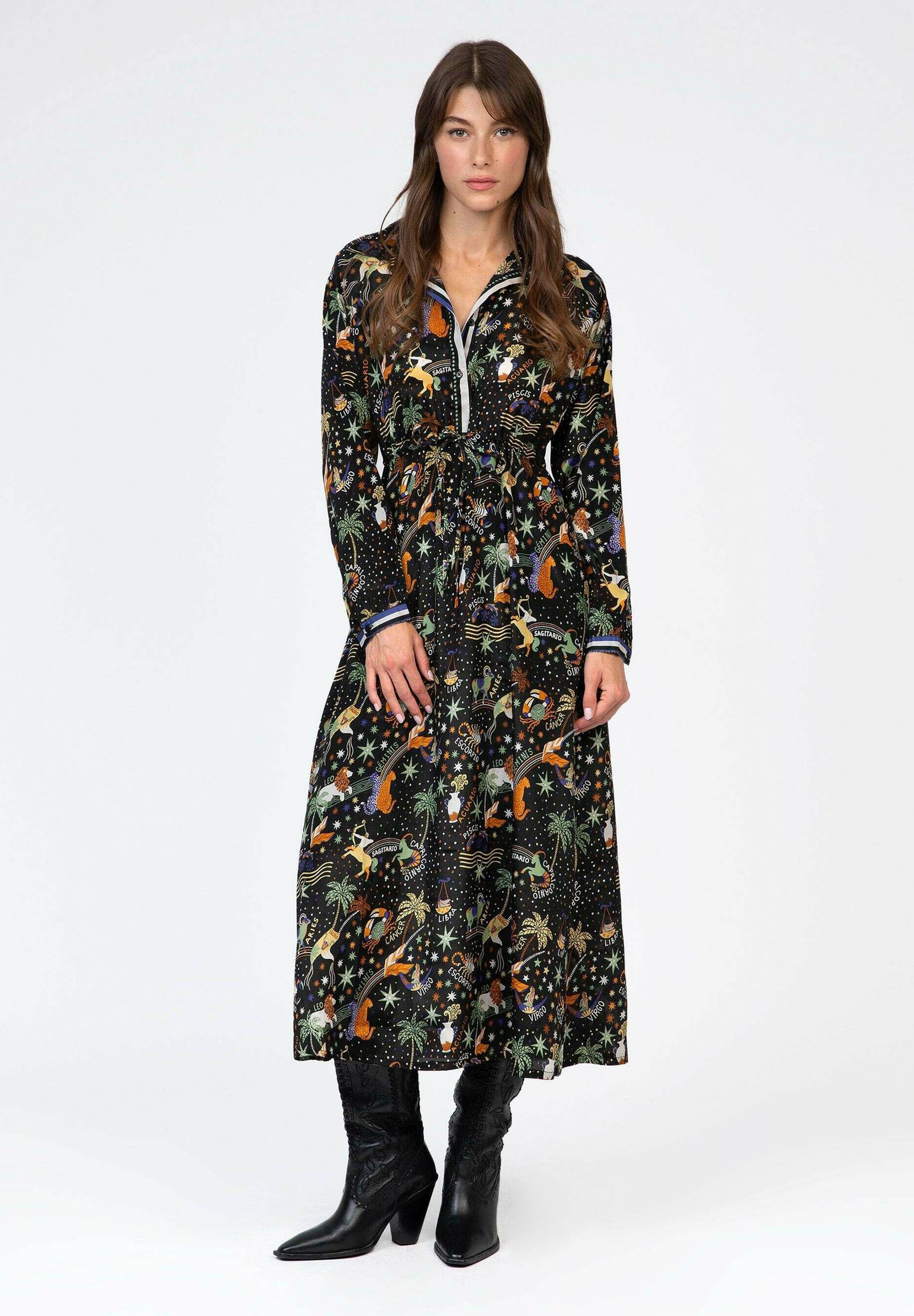 Robe Chemisier An'ge Noire Taille 1 (36/38) - Quasi Neuve, Longueur Genou, Occasion Très Bon État