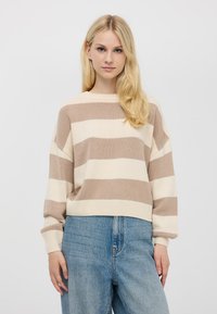 Terranova CROP A RIGHE - Maglione - fango