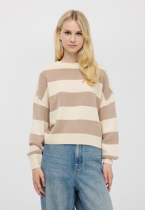 Terranova CROP A RIGHE - Maglione - fango