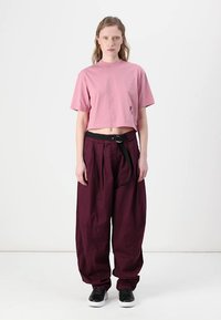 Pinko YANN PANTALONE - Pantaloni - bordeaux intenso