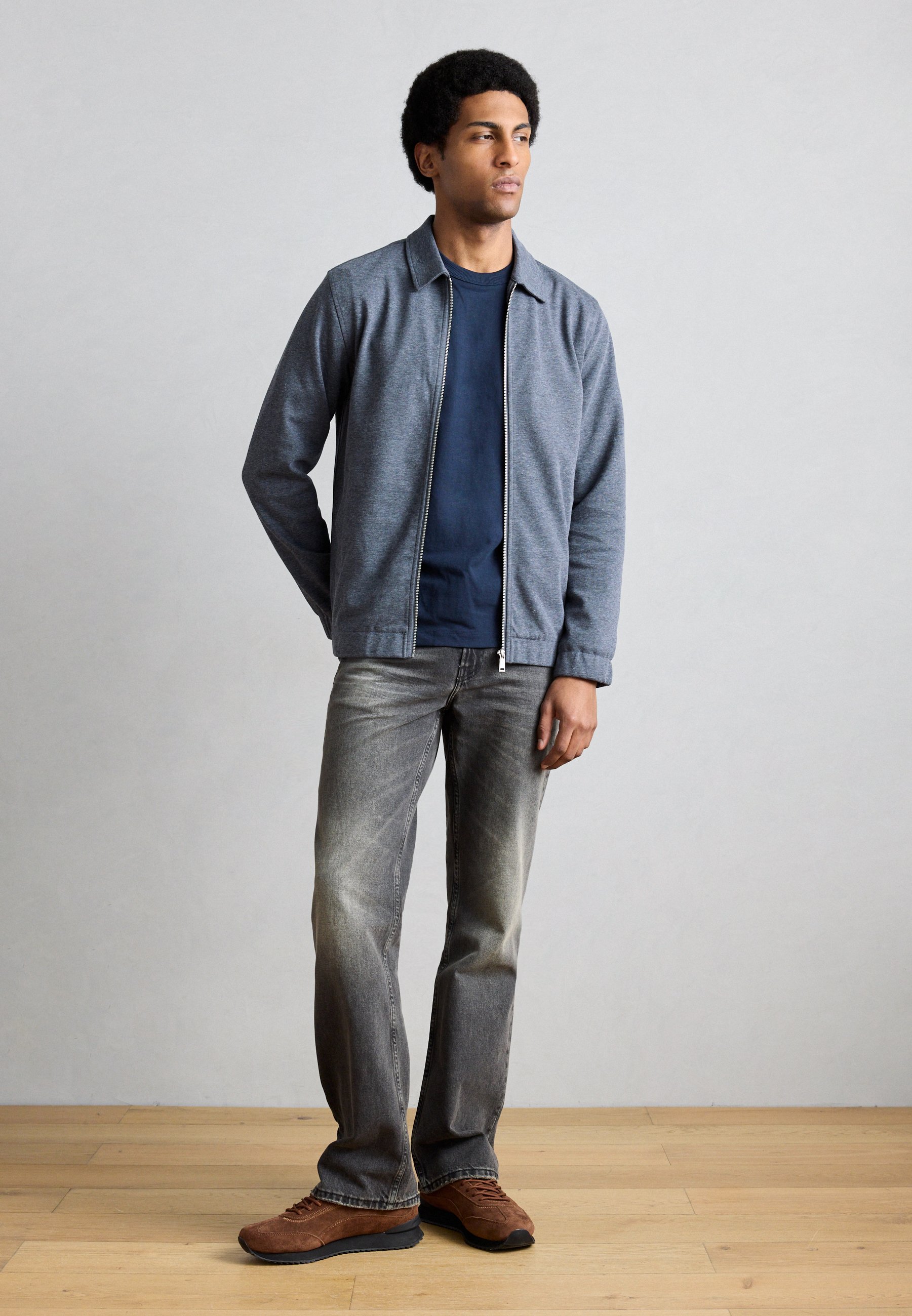 Lindbergh SUPERFLEX ZIP-THROUGH JACKET - Summer jacket - blue mix