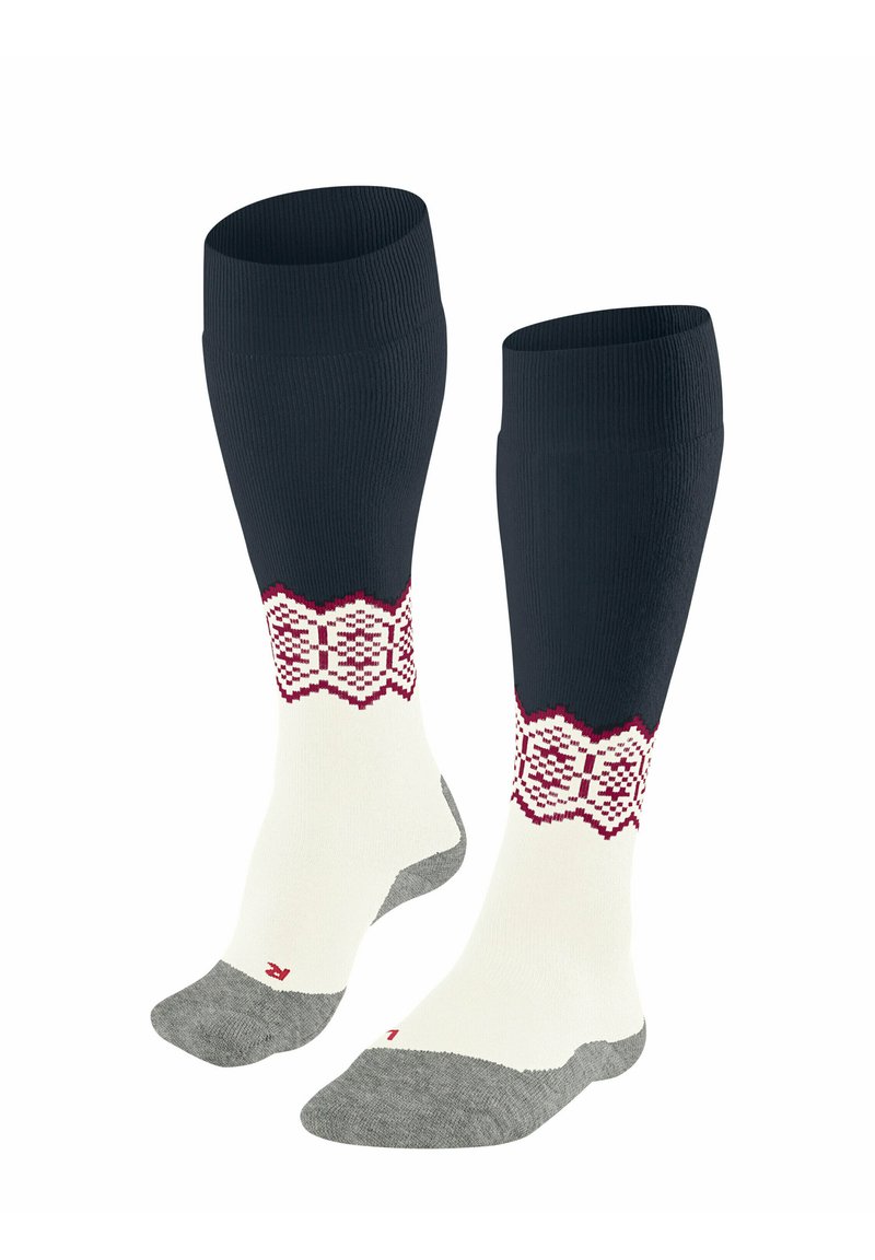 FALKE SK2 Skiing medium cushioning - Kniestrümpfe - off white