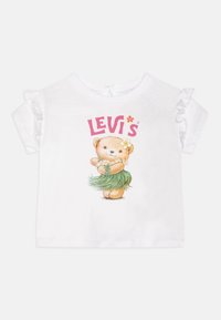 Levi's® - HULA RUFFLE SHOULDER TEE - T-shirt con stampa - bright white Immagine in miniatura 1