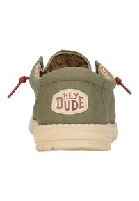 HEYDUDE Wally Waxed Canvas - Slip-On Schuhe - Scarpe da barca - olive