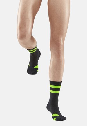CEP HIKING 80's COMPRESSION SOCKS MID CUT WOMEN - MADE IN GERMANY - Sportsocken - stonegrey green