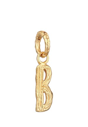 LETTER B STRUCTURED CHARM - Hanger - gold coloured