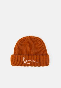 Karl Kani - SIGNATURE FISHERMAN BEANIE UNISEX - Adīta cepure - cognac Miniatūras attēls 1