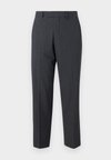 SLHRELAXED LIAM PINSTRIPED FLEX - Kelnės - dark grey