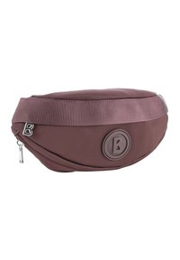 Bum bag v tmavě burgundské nylonu, s texturovaným žebrovaným páskem a výrazným embosovaným logem. Obsahuje zip pro bezpečné uzavření.