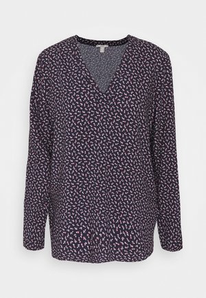 PRINT BLOUSE - Blouse - navy