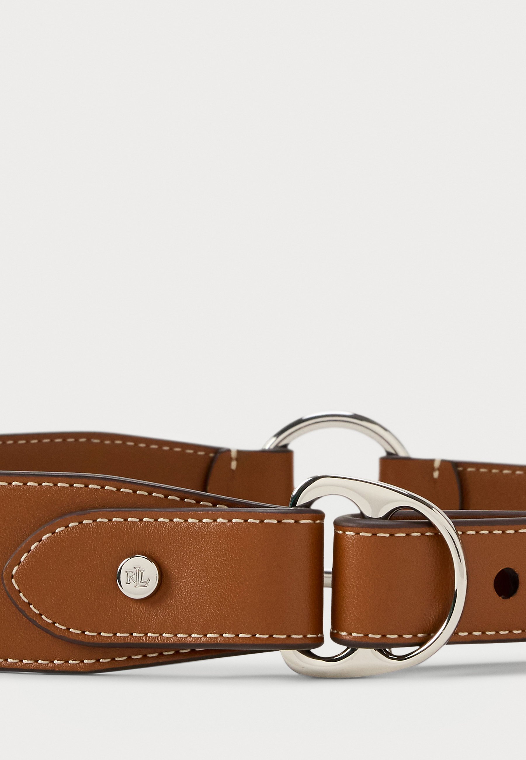 Lauren Ralph Lauren EQUESTRIAN D-RING LEATHER BELT - Belt - tan