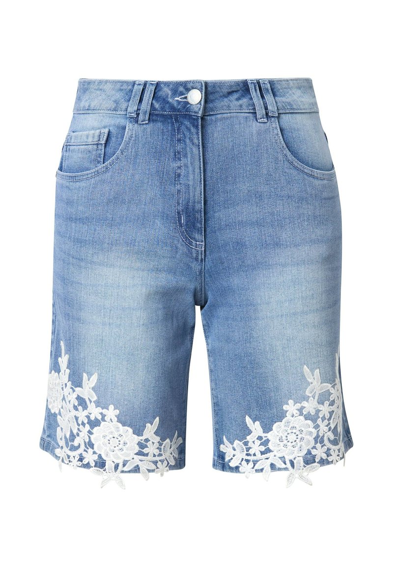 Jeans Shorts Mit Spitze