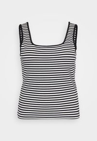 SLIM SQUARE - Top - ecru/black