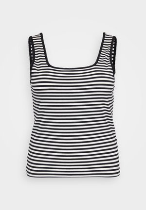 Tommy Hilfiger Curve SLIM SQUARE - Top - ecru/black