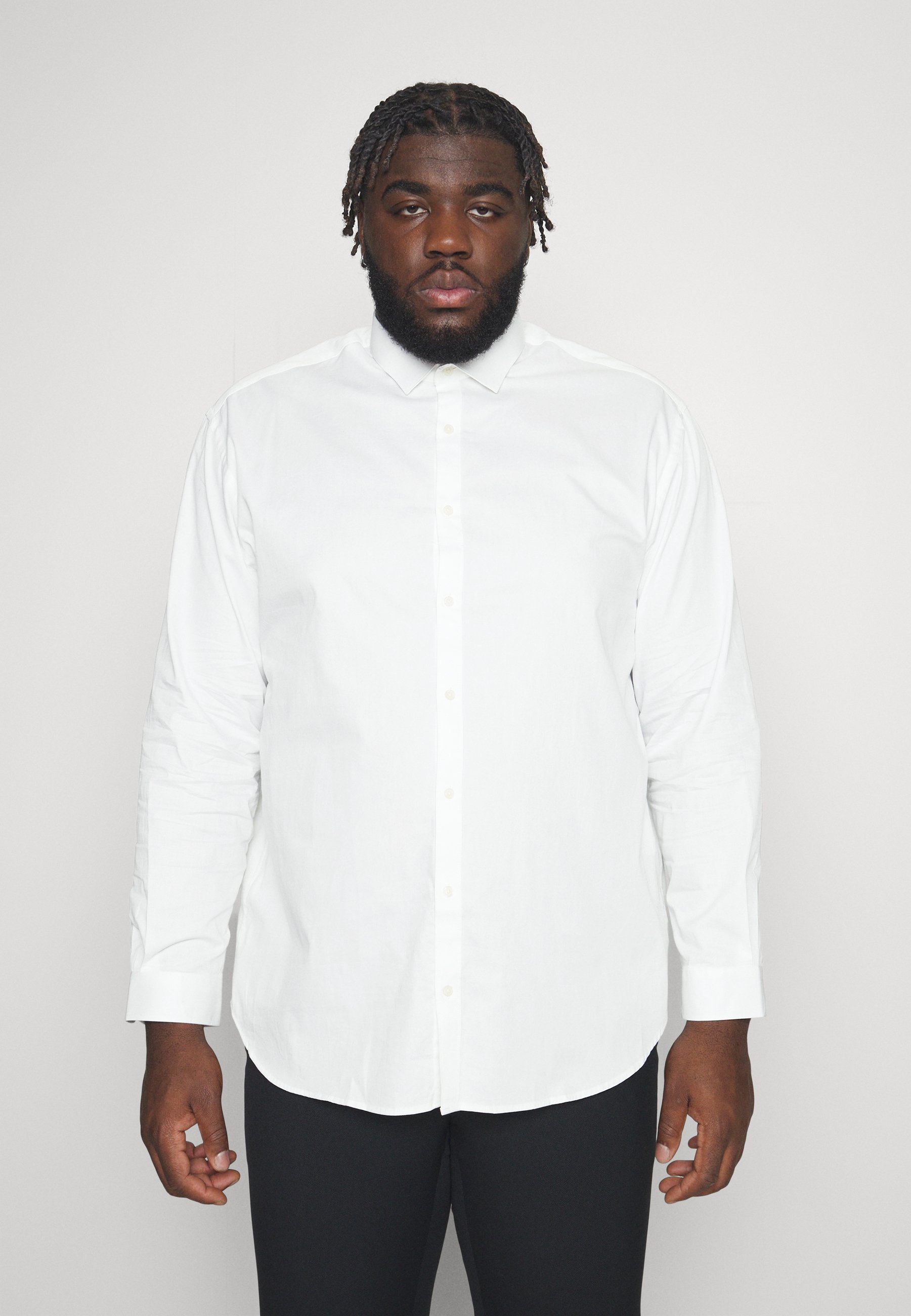 JACK & JONES Camicia JJJoe LS Plain MAO - Uomo - Cotone Elasticizzato - Vestibilità Standard