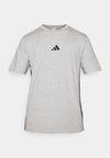 ESSENTIAL THREE STRIPES - Tričko s potlačou - medium grey heather/black