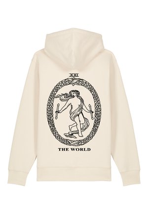 THEWORLD EMBROIDERY - Sweat zippé - off white