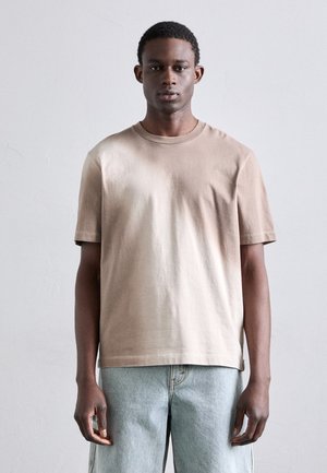 OMBRE CLIFF TEE - T-shirt imprimé - beige/light brown