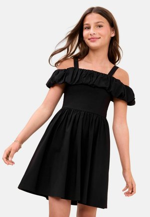 REGULAR FIT - PUFF DETAIL BARDOT - Rochie de zi - black