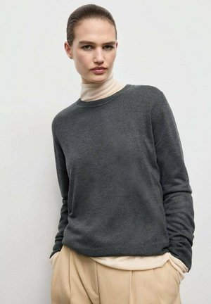 Pulover - mottled dark grey
