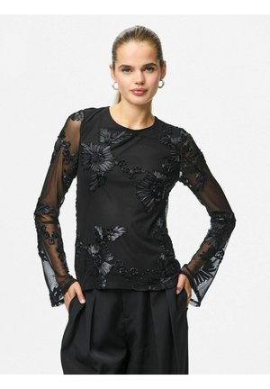 PCOFFIA U-BOOT-AUSSCHNITT - Bluza - black