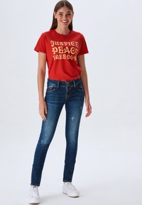 LTB Jeans - Dames - Molly - MID Waist - Slim Fit Jeans - Broek, Winona Wash 53925, 34W / 32L