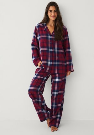 SET - Pyjama - rotblau kariert