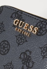 Guess LAUREL SMALL ZIP AROUND - Punge - charcoal