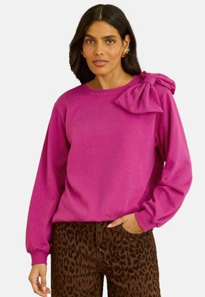 REGULAR FIT - BOW SHOULDER - Bluză de molton - pink