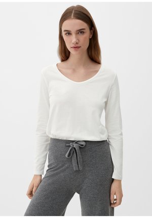 MIT U-AUSSCHNITT - Longsleeve - ecru