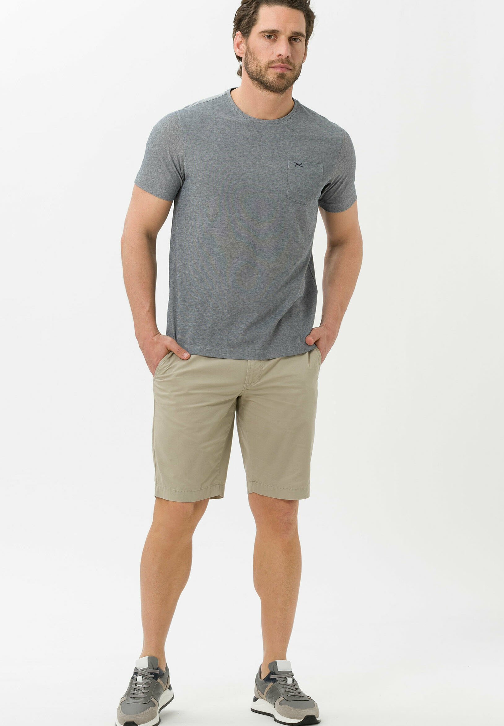 Style Bristol, olive - Sportieve five-pocket-shorts van fijne katoengarens  - brax.nl