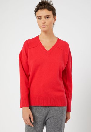 Rodier V-NECK IN 4-THREAD - Trui - corail
