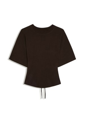 Bershka, SHORT SLEEVE CORSET - T-SHIRT - T-shirt imprimé - dark brown