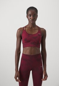 ICANIWILL DEFINE SEAMLESS TIE DYE BRA - Vidutiniškai krūtinę prilaikanti sportinė liemenėlė - red