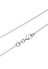 Silberne Kettenhalskette aus 925er Sterling Silber, mit einem glatten, geflochtenen Design und einem Karabinerverschluss für sicheren Halt.