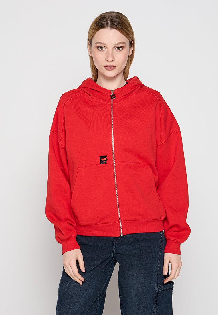 DKNY Sweater met rits rood DKNY Sweater met rits rood
