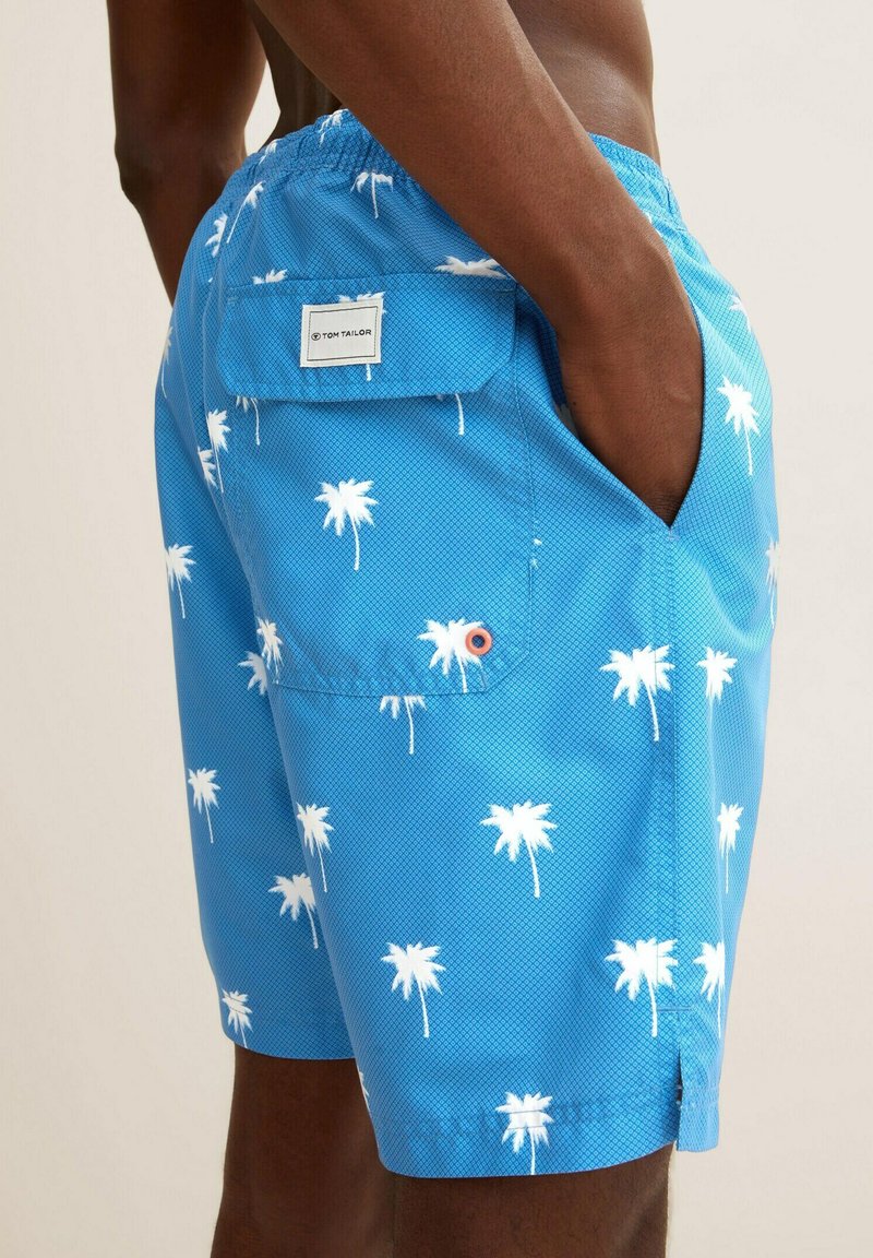 Herren Badehosen | TOM TAILOR Badeshorts vallarta blue palm design/blaugrau - LM67667 Herren Badehosen | TOM TAILOR Badeshorts vallarta blue palm design/blaugrau - LM67667