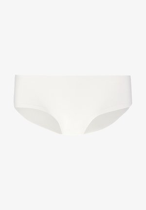 Culottes blanches sans couture à taille basse pour femmes, avec une large ceinture et un tissu lisse, conçues pour le confort et un ajustement élégant.