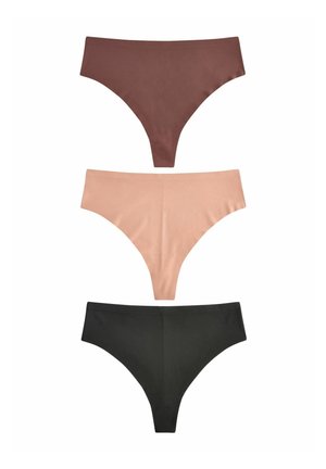 KNICKERS 3 PACK - String - black nude