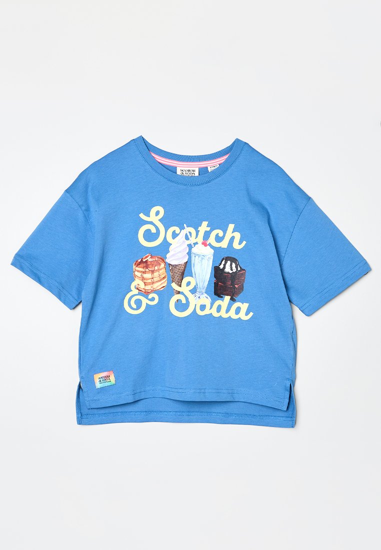 Scotch & Soda T-shirt print blauw Scotch & Soda T-shirt print blauw