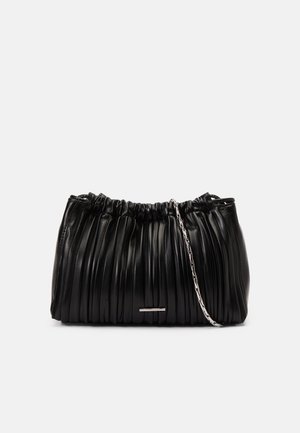 Calvin Klein Jeans DRAWSTRING PLISSE CROSSBODY - Umhängetasche - black