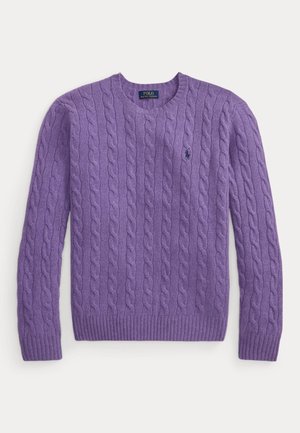 Polo Ralph Lauren, CABLE-KNIT WOOL-CASHMERE SWEATER - Svetrík - light purple heather