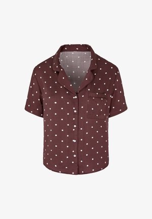 Hunkemöller, HUNKEMÖLLER PYJAMA JACKET SATIN - Pyjama top - brown