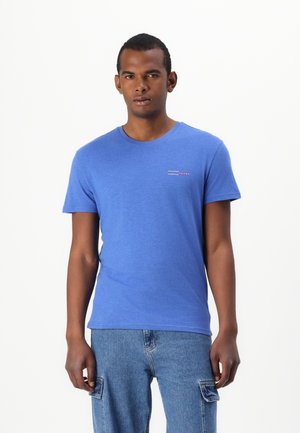 GRAPHIC SLUB TEE - Print T-shirt - tempo blue