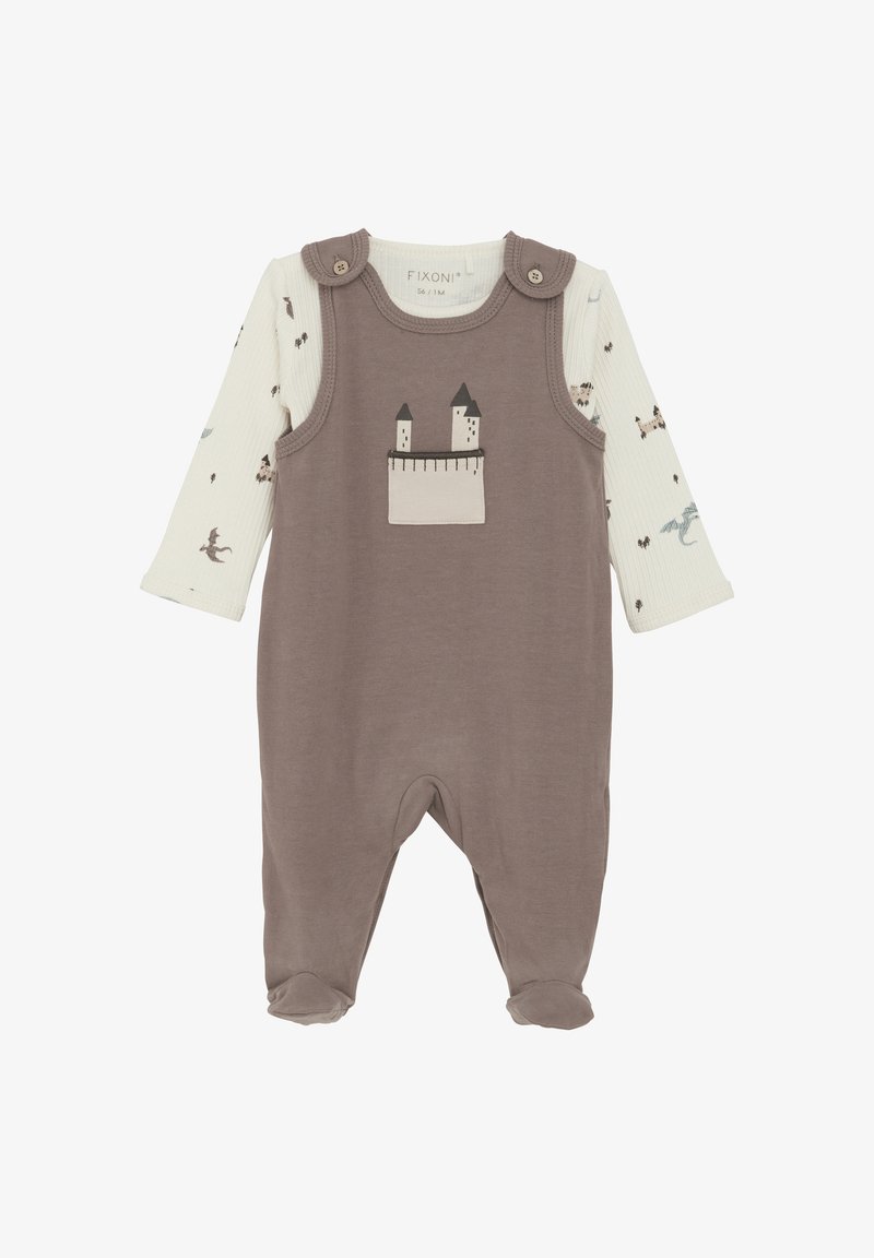 FIXONI SET - Strampler - deep taupe