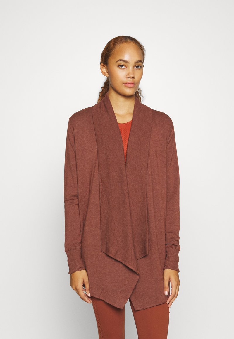 Athleta PRANAYAMA RESTORE WRAP Sweatjacke mahogany heather/braun