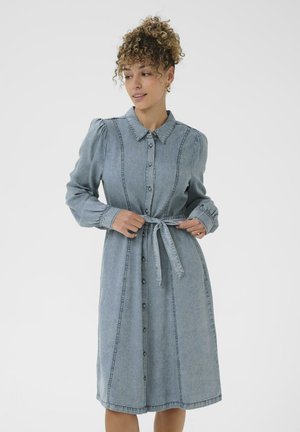 LLIE - Rochie din denim - seattle mid blu denim