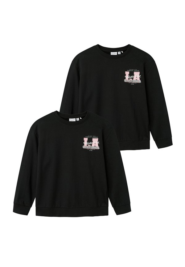 2ER-SETBEQUEMES RUNDHALS COOLES DESIGN - Sweatshirt - schwarz