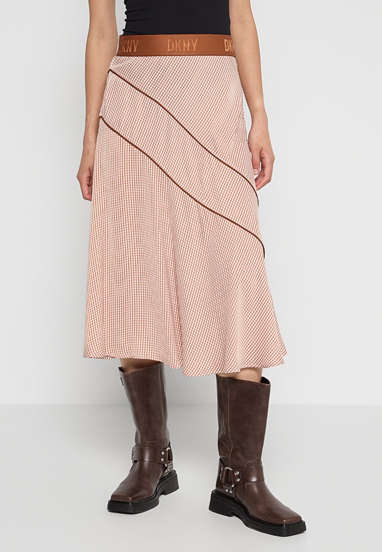 DKNY A-lijn rok bruin DKNY A-lijn rok bruin